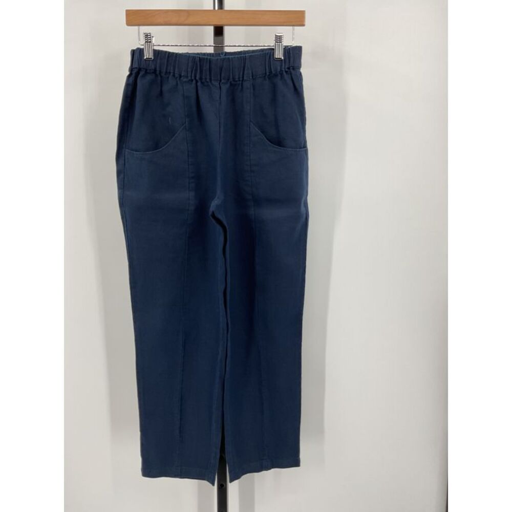 Quince Women's 100% European Linen Tapered Ankle Pants Pants Blue S